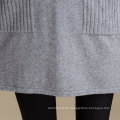Damen langes Kleid Pullover Merino Wolle Pullover für den Winter Frühling Herbst